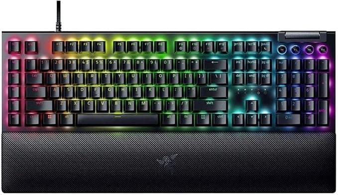 Razer BlackWidow V4 (Yellow Switch) Mechanical Gaming Keyboard with Razer Chroma RGB (Yellow Mechanical Switches, 6 Macro Keys, ABS Doubleshot Keyboard Caps) Layout QWERTZ DE Black - Image 1