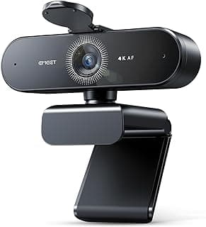 MAC Webcam NOVA 4K, webcam 4K avec 2 microphones avec réduction du bruit, webcam Ultra HD avec grand angle 73° et cache objectif, mise au point automatique PDAF, webcam pour Mac, ordinateur portable, zoom