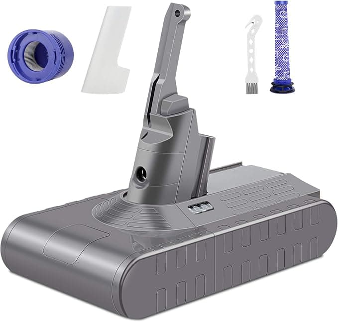 ARyee V8 Battery for Dyson V8 Fluffy Animal Absolute Cord-Free Vacuum Cleaner (Includes 1 Brush, 1 Pre Filter and 1 Post Filter) - Image 1