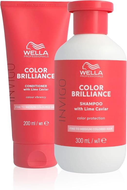 Wella Professionals Invigo Color Brilliance Shampoo for Fine to Normal Coloured Hair and Conditioner - Maintains Radiance and Protection of Hair Colour - 300ml + 200ml - Image 1