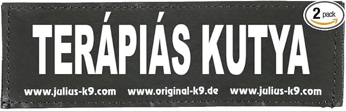 Julius-K9 Julius-K9 162lr-k-43447, Original Interchangeable Patches for Harnesses, Size: Small, 1 Pair, Terápiás Kutya
