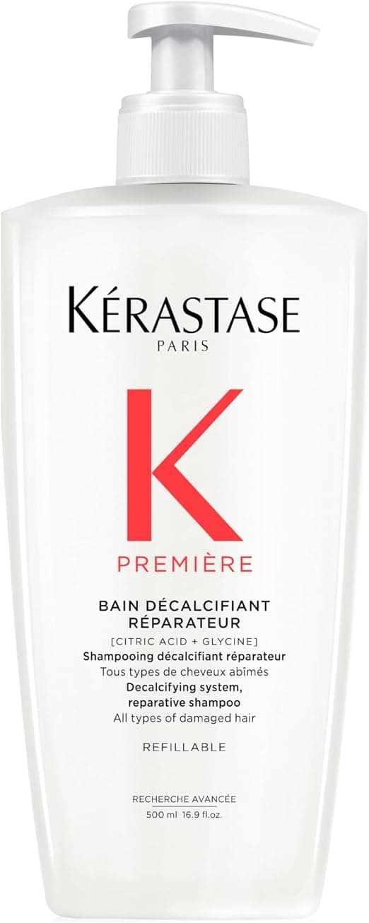 KÉRASTASE Première - Bain Décalcifiant Réparateur - Shampoing Crémeux - Répare la Fibre en Profondeur - Formule Innovante à l'Acide Citrique & Glycine - Sans Sulfate - Cheveux Abîmés - 500 ml - Image 1