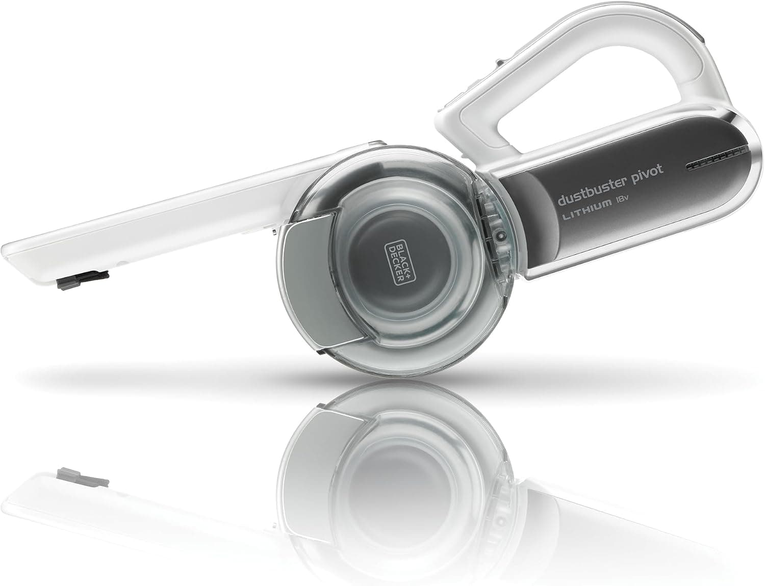 BLACK+DECKER Aspirateur à Main sans Fil 18 V avec tête pivotante, 8 Positions de Nettoyage, Station de Charge et Accessoires, PV1820L-QW - Image 1