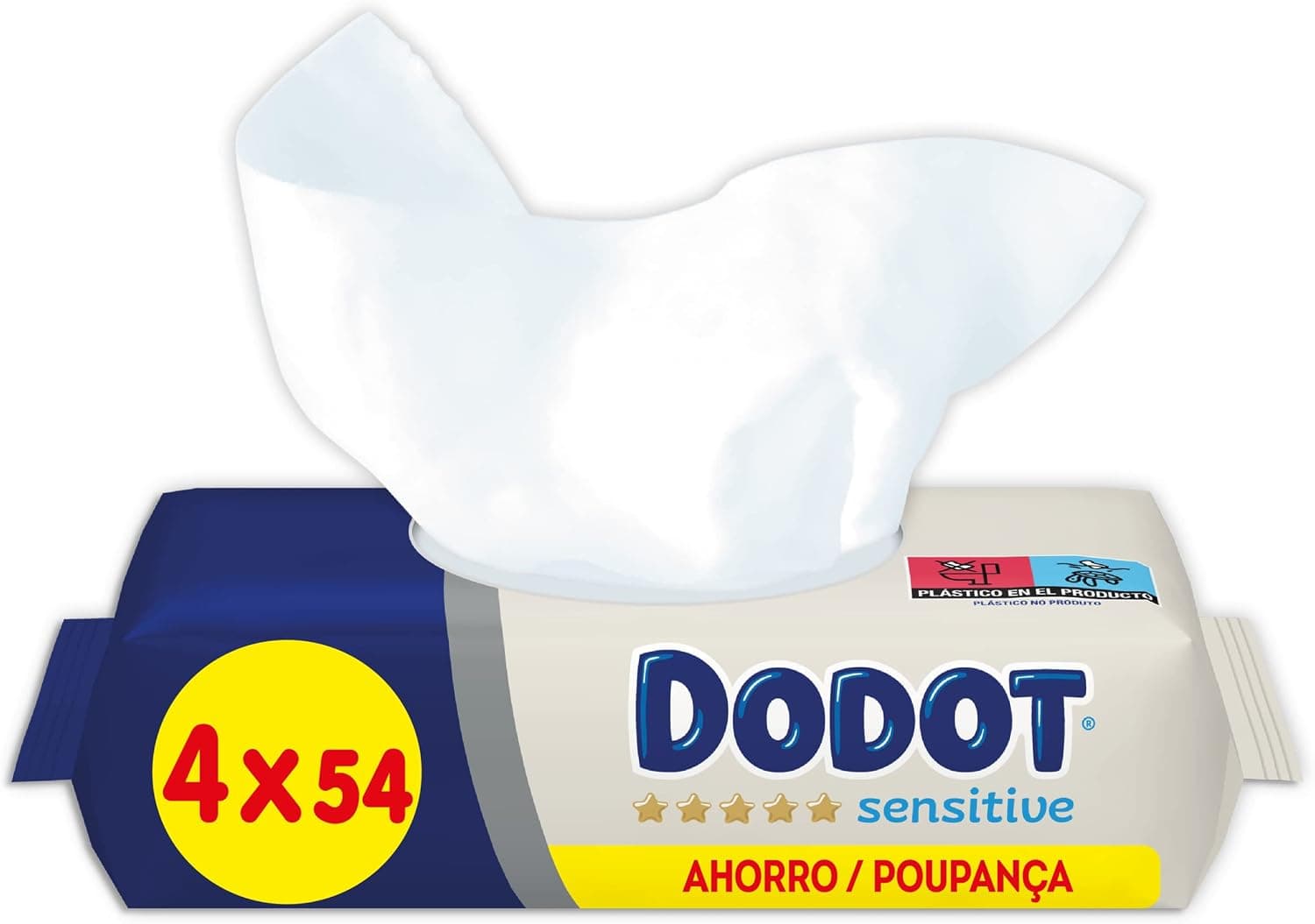 Dodot Dodot Sensitive Baby Wipes - Pack of 4 x 54 Wipes - Total 216 Wipes