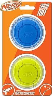Nerf Dog Sonic Ball Lot de 2 jouets pour chien Légers, durables et résistants à l'eau 6,3 cm pour chiens de petite, moyenne et grande taille, vert et orange
