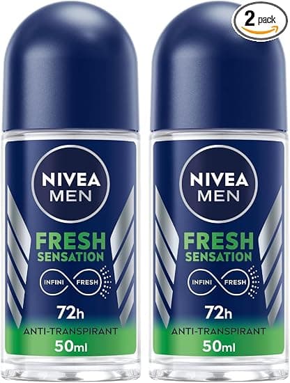 NIVEA MEN Déodorant Bille Fresh Sensation (1 x 50 ML), Déodorant Homme fraîcheur 72 h, Anti-Transpirant parfumé Longue durée à la Formule INFINIFRESH Unique (Lot de 2) - Image 3