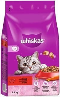 Adult 1+ Dry Food with Beef, Dry Food for Adult Cats, 3.8 kg