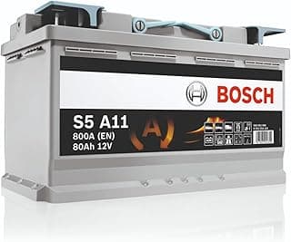 Bosch Bosch S5 A11 Batterie Auto 80 A/h - 800 A - Batterie 12 V, AGM Plomb-acide pour Véhicules avec Système Start/Stop, (-) (+), 315 x 175 x 190 mm - Pour Véhicules avec Récupération d'Énergie au Freinage