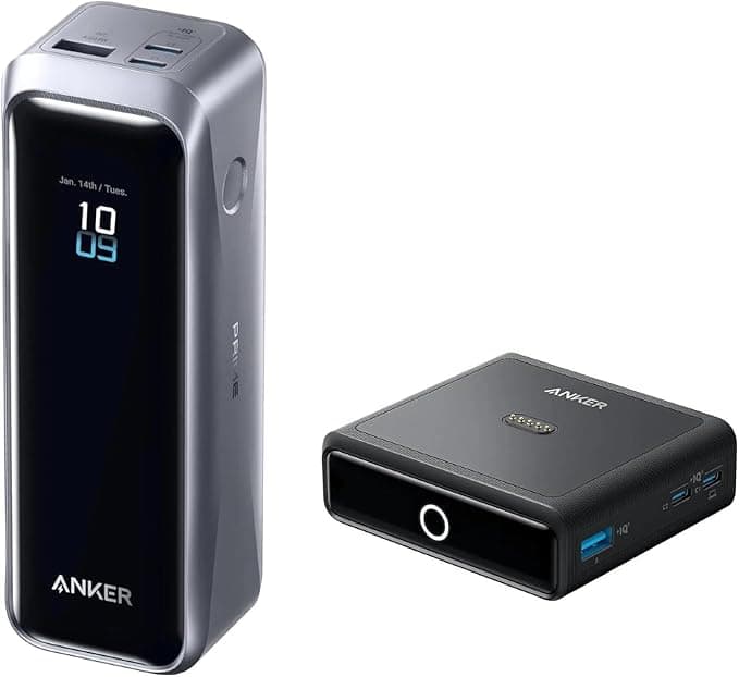 Anker Anker Prime External Battery (20100 mAh, 3 Ports, 220 W) and Anker Charging Station (100 W, 4 Ports)