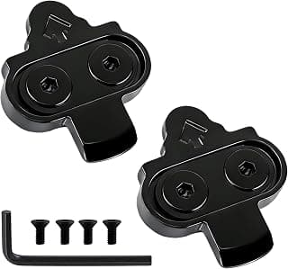 2 Pièces Cales de Vélo pour Shimano SDP M520 M540 M8000 M8020, Crampons de Vélo 2 Trous AVCE Clé Allen Rondelles 4 Vis, Cales de Chaussures pour Vélo VTT Route Indoor, Cale Pédale Métal Antidérapante