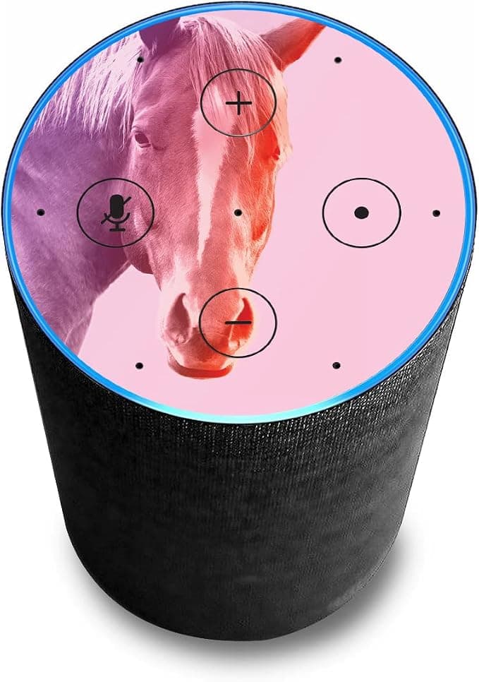 Head Head Case Designs sous Licence Officielle Mark Ashkenazi Cheval Pastel Modèles Variés Vinyle Autocollant Peau Compatible avec Amazon Echo (2nd Gen) - Peau Uniquement Echo (2nd Gen) n'est Pas Inclus