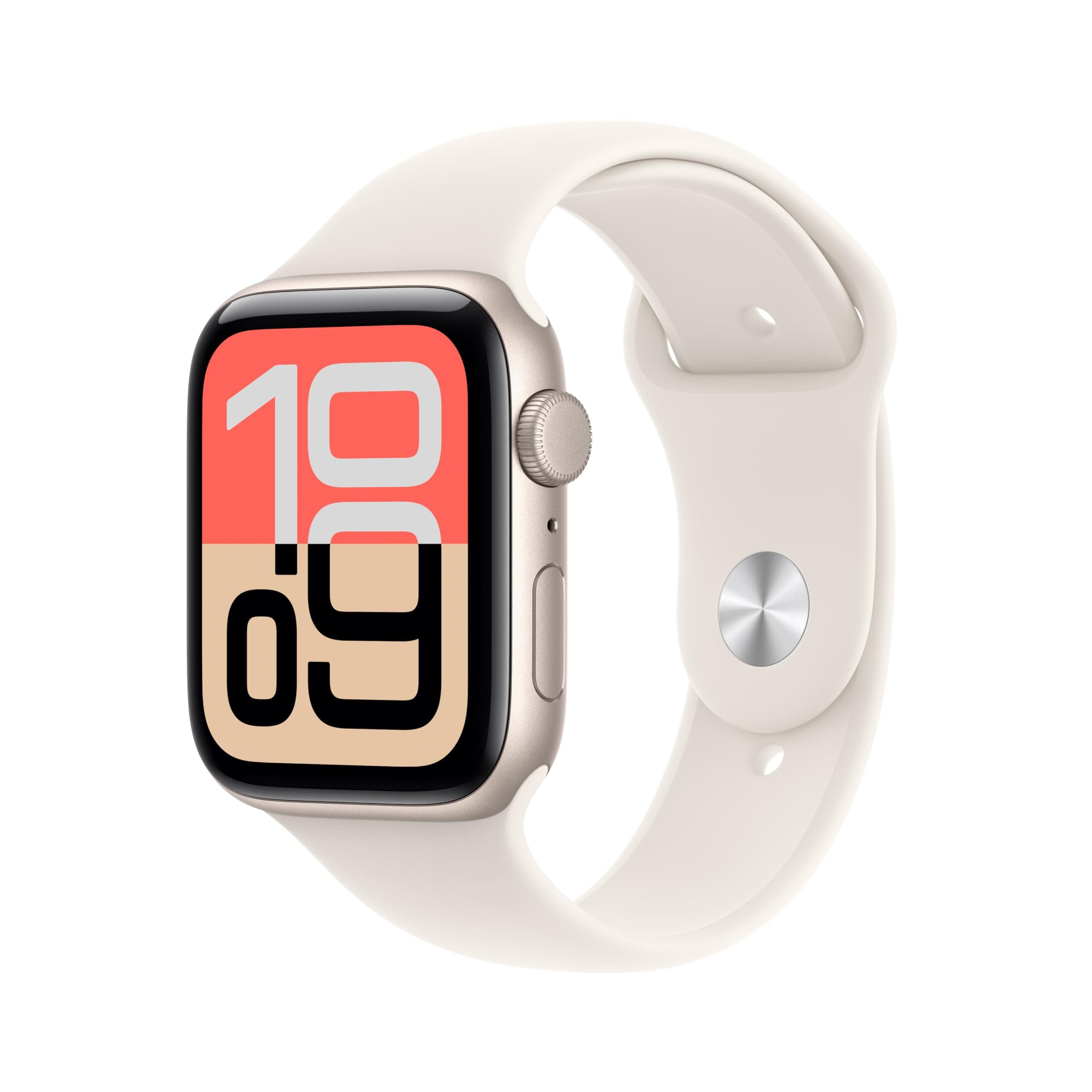 Apple Watch SE 3 [GPS 44mm] Smart Watch with Starlight Case and Starlight Sport Bracelet Activity / Sleep / Heart Rate Monitor Always On Screen - Image 1