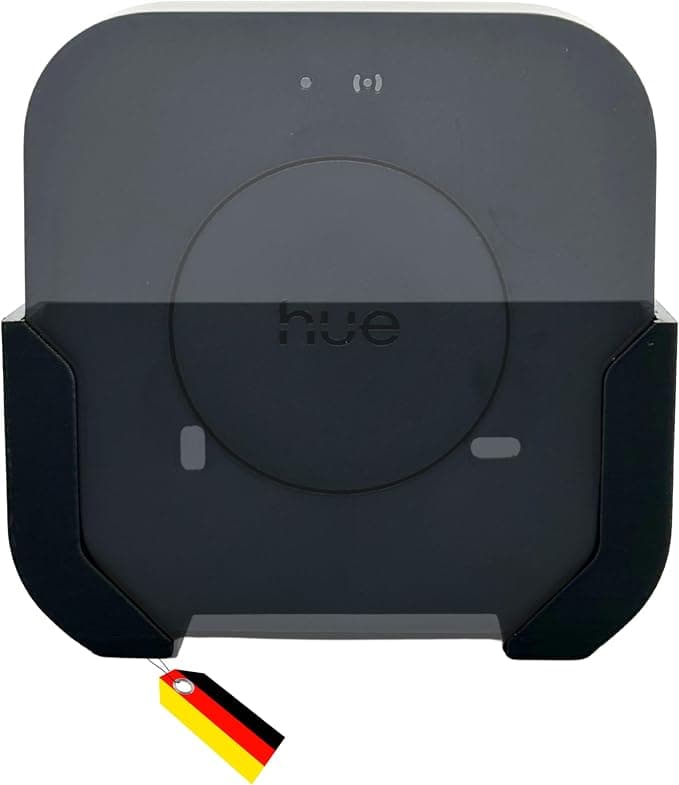 Support mural pour Philips Hue Bridge & Hue Bridge Pro - Montage facile et maintien sûr - Support robuste en plastique - Accessoire mural pour centrale intelligente (Hue Bridge Pro)