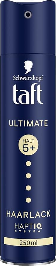 Schwarzkopf TAFT Ultimate Hair Spray, 5+ Hold 5+, For All Hair Types, Ultimate Hold & Crystal Shine, Vegan Formula* - Image 1