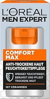 L'Oréal L'Oréal Men Expert Soin du Visage Anti-Sec pour Homme Hydratant Hydratant pour Peau Abimée, Crème Visage Homme avec Céramides, Comfort Max, 1x50ml