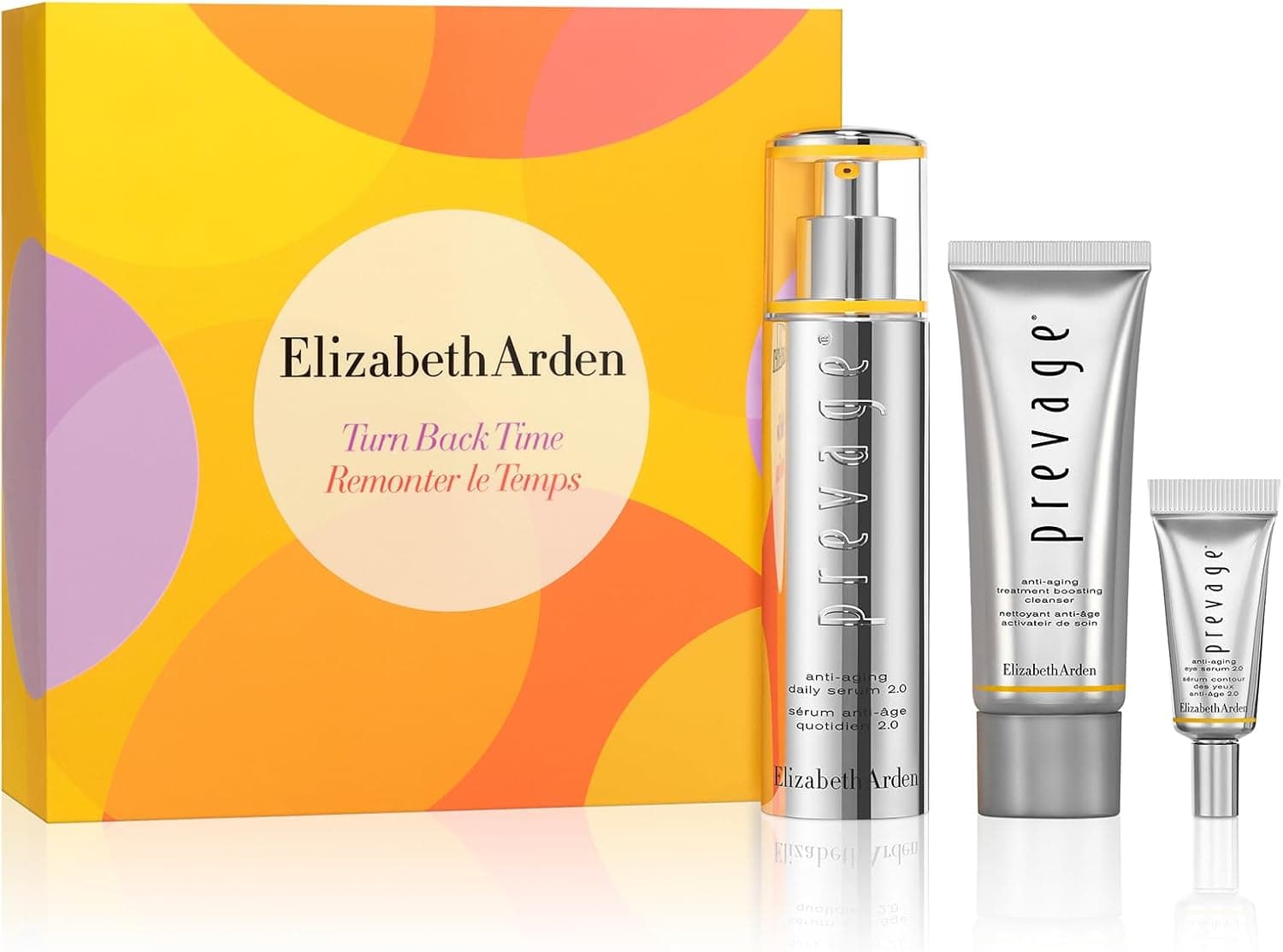 Elizabeth Arden Prevage Remonter Le Temps Set, Anti-Aging and Antioxidant Facial Care, Anti-Aging Cleanser, Daily Serum 2.0, Eye Contour Serum, Women's Gift, Routine Face Care - Image 1