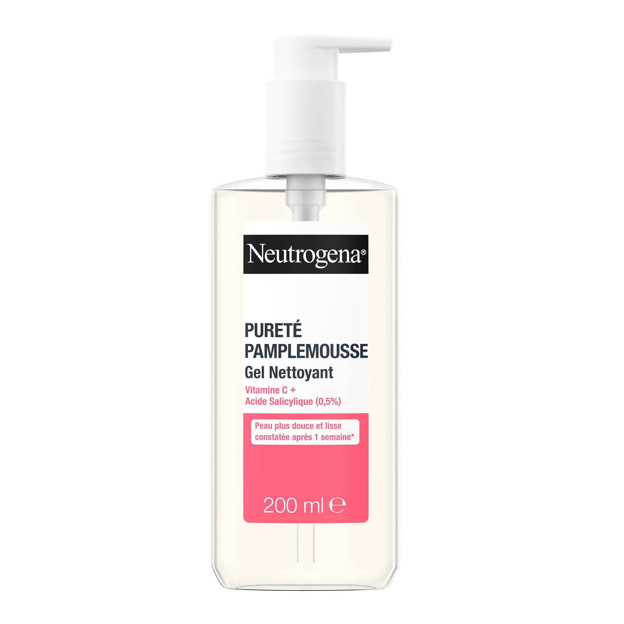 Neutrogena – Gel Nettoyant Pureté Pamplemousse (tube de 200 ml) – Nettoyant visage à la vitamine C et acide salicylique (0,5%) – Peau plus douce et lisse constatée après 1 semaine* - Image 9