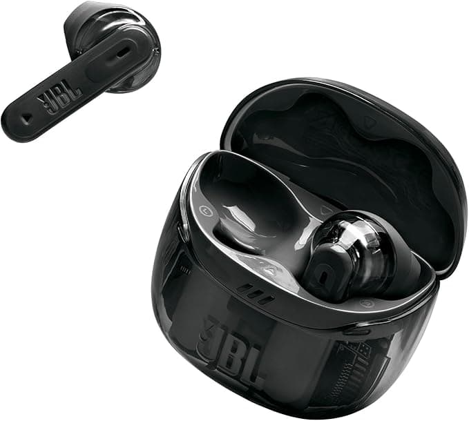JBL Tune Flex Ghost 2, Wireless Bluetooth Headphones, 48 Hours Battery Life, IP54 Water and Dust Resistance, IP54 Water and Dust Resistance, Multi-Point Connection, Black Ghost - Image 1