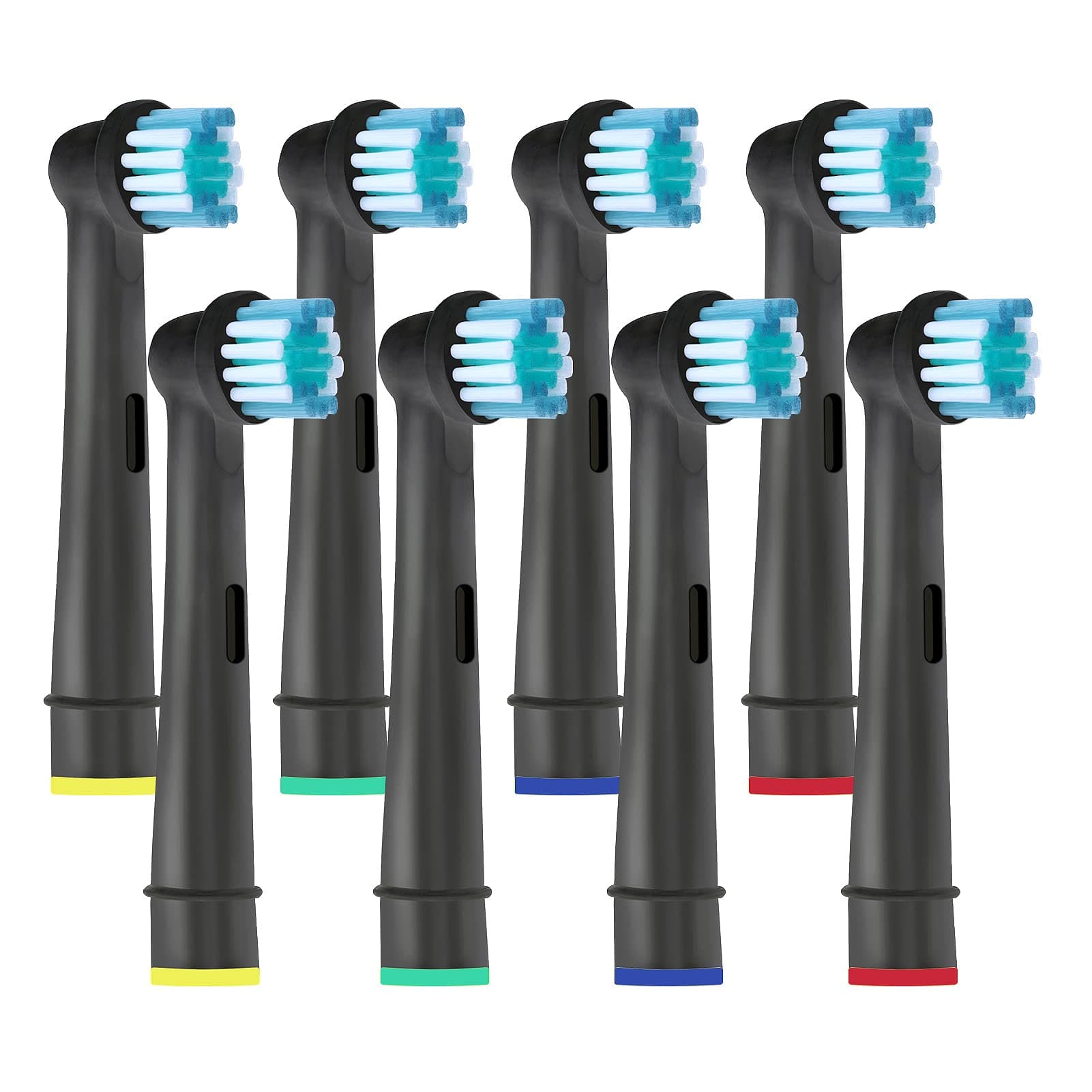 GUM Replacement Toothbrush Heads Compatible with Oral b - Electric Toothbrush Heads for Orall B Vitality 100, Pro Series, Genius X, Kids - Perfect for Gentle Cleaning and Healthy Gums (8)