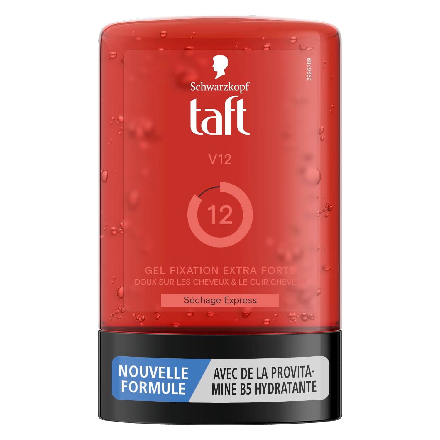 Taft - Schwarzkopf - Styling Tube Gel - Gel V12 - Express Drying - Extra Strong Hold - Gentle on Hair and Scalp - No Sticky Effect - Formula Provitamin B5-250ml