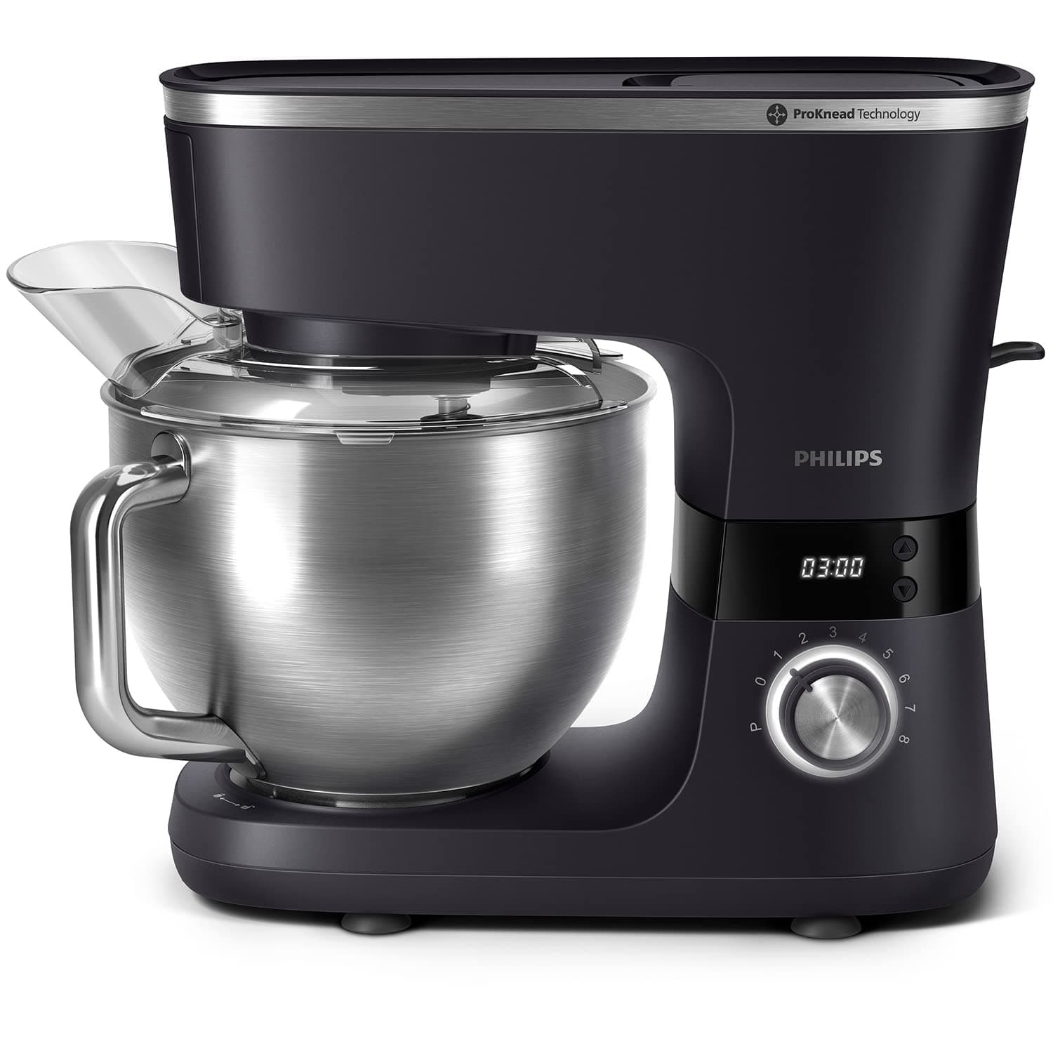 Philips 7000 Series Food Processor - 5.5 Litre, 1000 Watts, 8 Speed, ProKnead Technology, Recipes, Smart LED Timer, Kneading Hook, Whisk and Mixer (HR7962/01) - Image 1