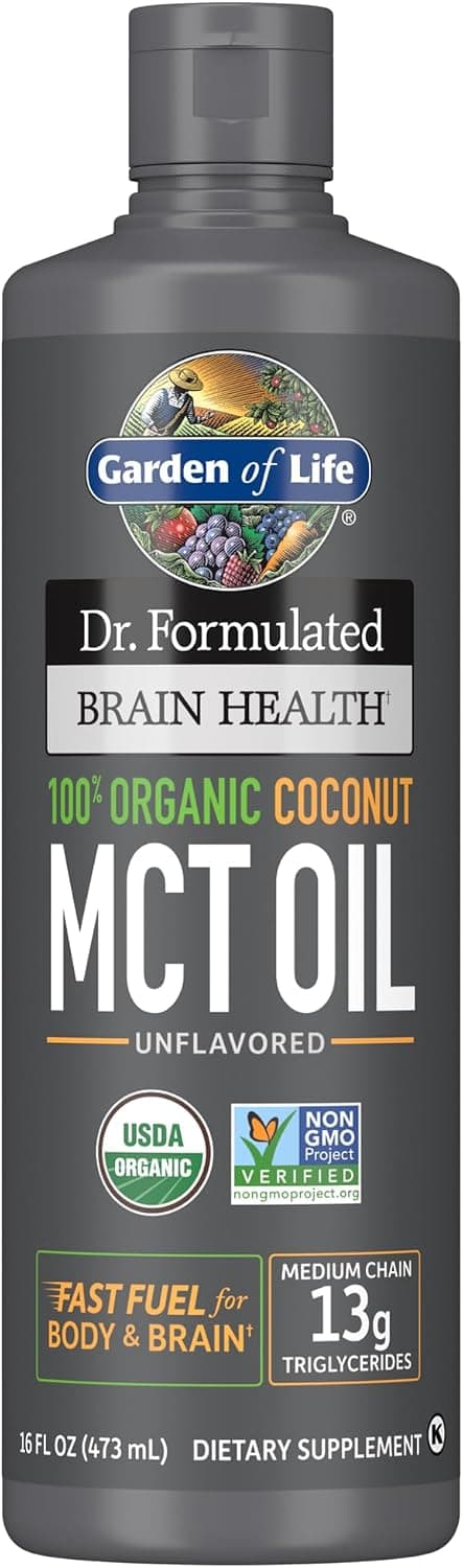 Garden of Life Dr. Formulated Organic Brain Health MCT Oil - 473 ml.