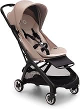 Bugaboo Butterfly Poussette de voyage ultra compacte, légère, pliage en une seconde, poussette de ville très spacieuse pour bébés et jeunes enfants, maniable et confortable, Desert Taupe