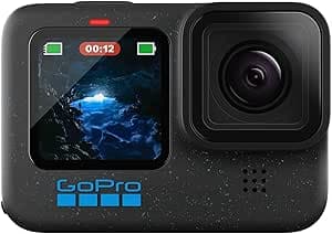 GoPro HERO12 Black - Waterproof Action Camera with Ultra HD 5.3K60 Video, 27MP Photos, HDR, 1/1.9" Image Sensor, Live Stream, Webcam, Stabilization