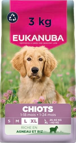 EUKANUBA Life Care Puppy & Junior Large Breed Food 1 to 18 Months, Giant Breeds 24 Months, Rich in Lamb & Rice, DHA, Calcium, Omega 3&6, FOS, MOS, No Dyes, Artificial Flavours or GMOs - 3 kg - Image 2