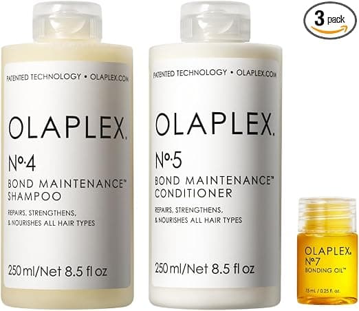 Olaplex Wash and Shine Hair Kit: No.4, No.5, No.7 (10ml), Shampoo and Conditioner Set to Wash, Hydrate and Control Frizz for 72 Hours - Image 1