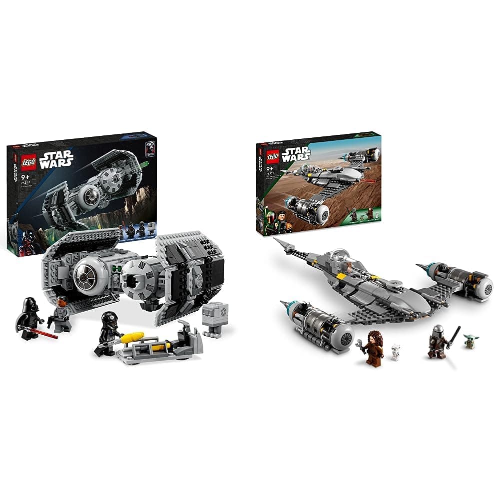 LEGO 75347 Star Wars The Bomber TIE, Buildable Model Kit & 75325 Star Wars The Hunter N-1 Mandalorian The Book of Boba Fett: Space Adventure with Baby Yoda Figures - Image 1