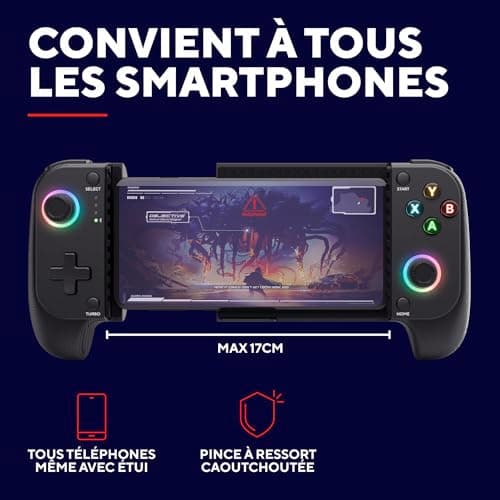 Trust GXT 735 Mylox Bluetooth Mobile Phone Controller for Android/iPhone/PS5/Xbox/Mobile, 12 Hours Battery Life, Dual Vibration, RGB Lighting, Wireless Smartphone Controller, Black - Image 7