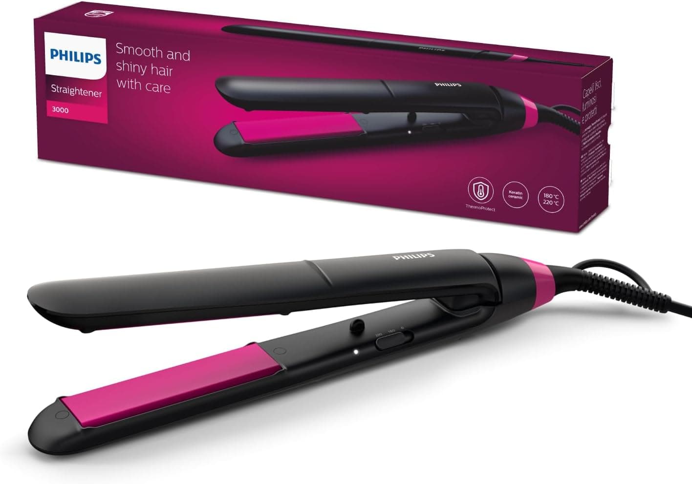 PHILIPS - BHS375/00 - Essential Straightener/Thermoprotect Technology with Ceramic/Keratin Plates - Image 1