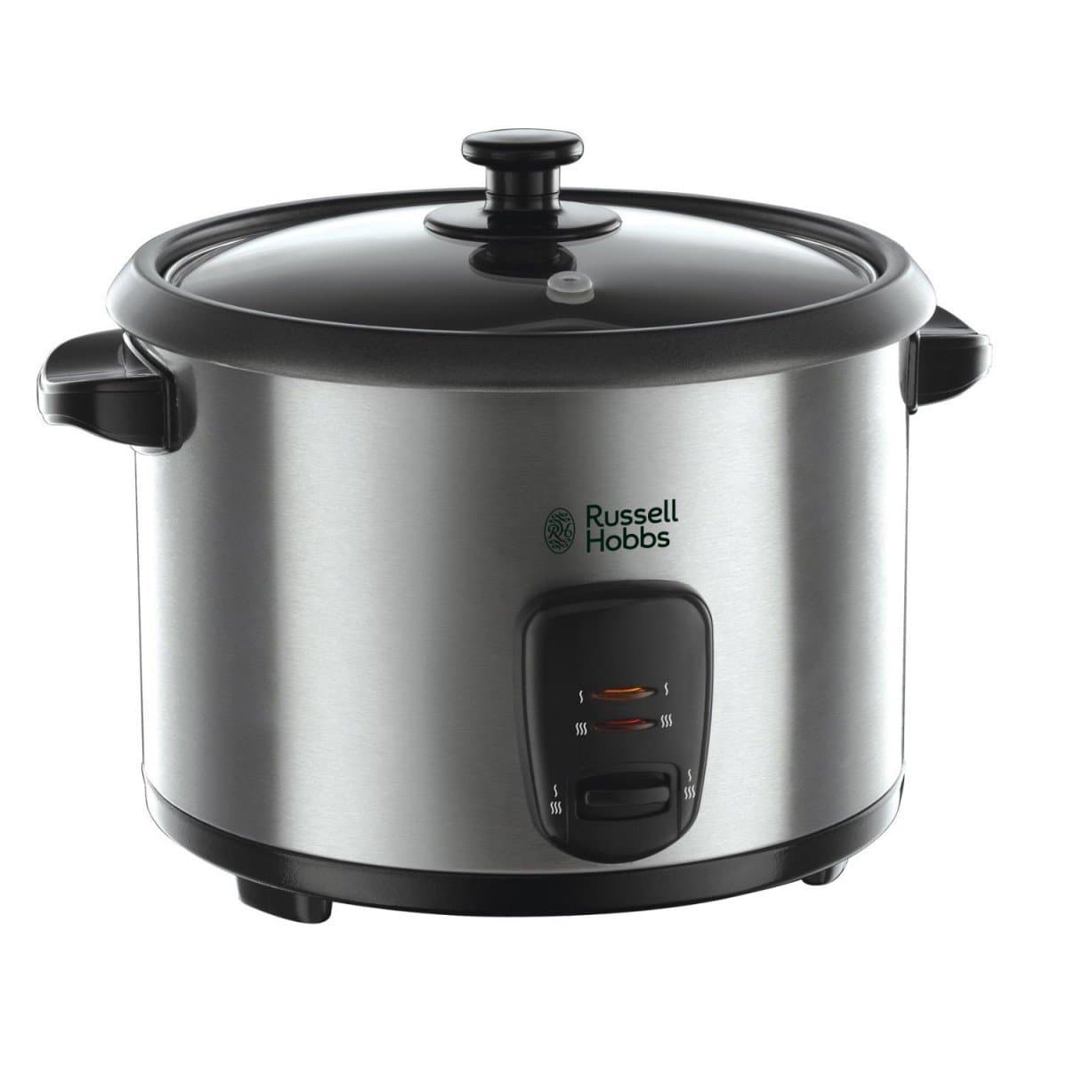 Russell Hobbs Russell Hobbs Rice Cooker [Large Capacity] Stainless Steel (1.8L, 10 Servings, Rice Spoon & Pod Incl., Auto Stop & Keep Warm, Also Ideal for Vegetables/Fish Etc., Non-Stick Bowl) 19750-56