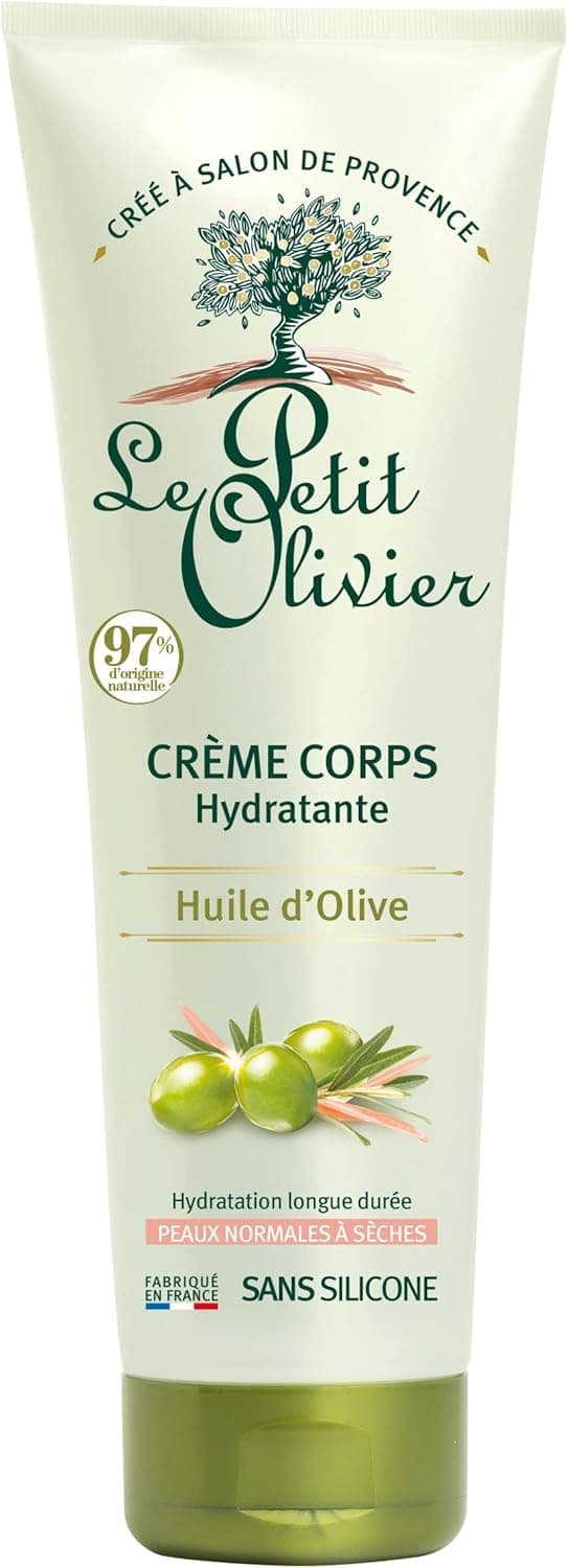 LE PETIT OLIVIER - Moisturizing Body Cream - Olive Oil - Moisturizes & Protects From Dryness - Normal To Dry Skin - 97% Natural Origin - Silicone Free - Made in France - 250ml