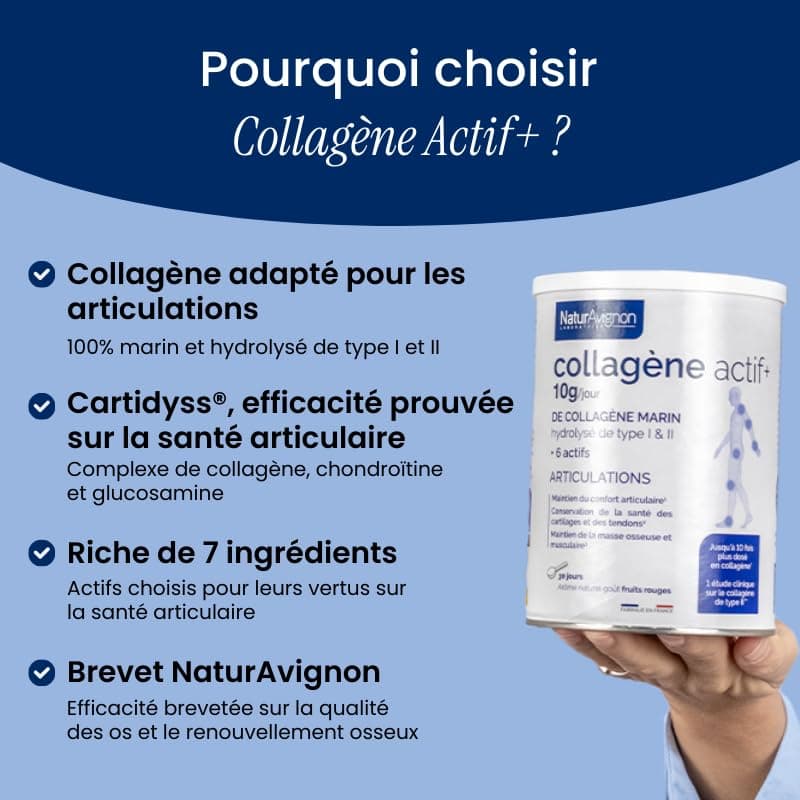 Laboratoire NaturAvignon Collagene Marin hydrolysé type 1 et 2 en poudre | Articulations, os, cartilages | 10g collagène marin par portion | Saveur fruit rouge | Fabriqué en France | 375g - Image 4