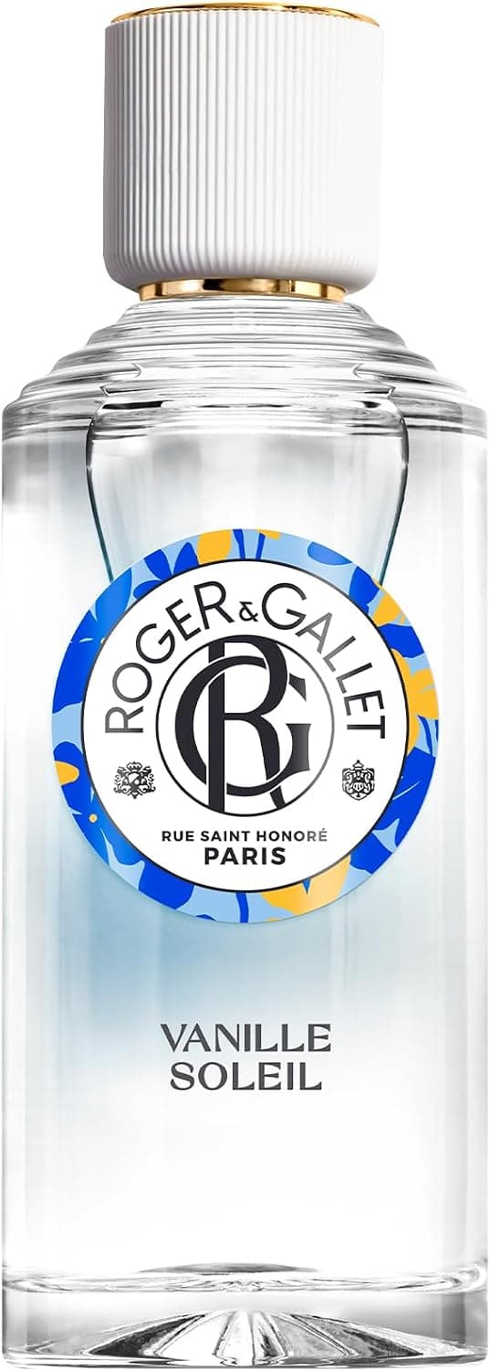 Roger&Gallet - Eau Parfumée Bienfaisante Vanille Soleil - Fragrance Florale Légère et Naturelle - Parfum Relaxant aux Notes de Vanille, Jasmin et Fleurs Blanches - 93% d'Ingrédients Naturels