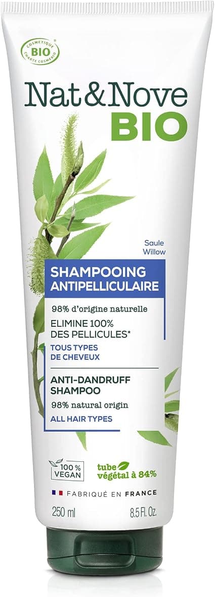 Nat&Nove Bio Anti-Dandruff Shampoo with Organic Willow Extract and Phyto-Ingredients - Removes 100% Dandruff - Normal Hair - Tube 250 ml - Image 1