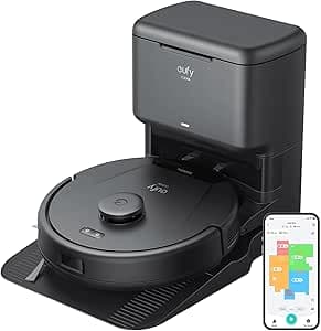 eufy L60 Robot Vacuum Cleaner with Hair Detangling Technology, Automatic Drain Station for 60 Days Hands-Free Cleaning, 5000Pa, iPath Laser Navigation