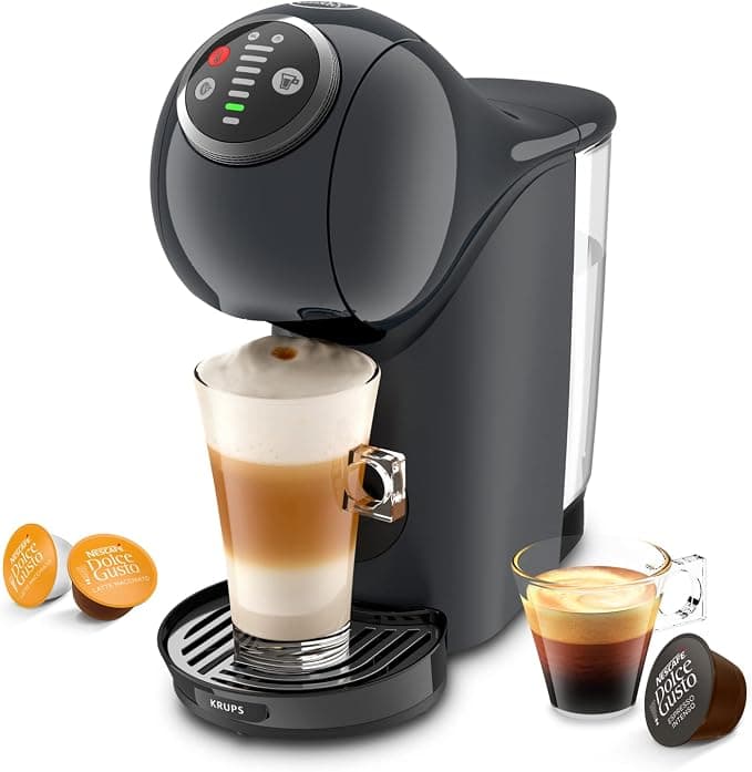 Nescafé Dolce Gusto Krups Coffee Capsule Maker, Multi Drink Coffee Maker, Pressure 15 Bars, Capacity 0.8 L, XL Function, Automatic Shut-off, Genio S Plus Grey KP340B10 - Image 1
