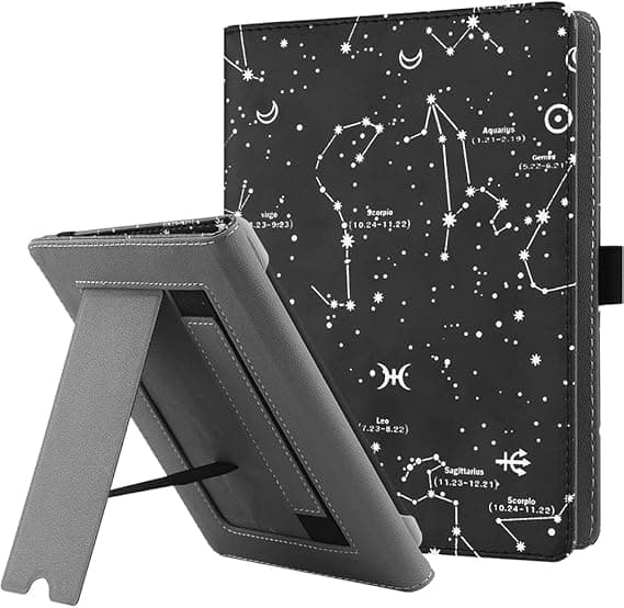 Sony Universal Stand Case for All 6-7 Inch eReaders, Folio Stand Case with Wrist Strap Compatible with Kindle Paperwhite 6.8 Inches/Paperwhite 7 Inches/Kobo/Tolino/Pocketbook/Sony eReader-COS