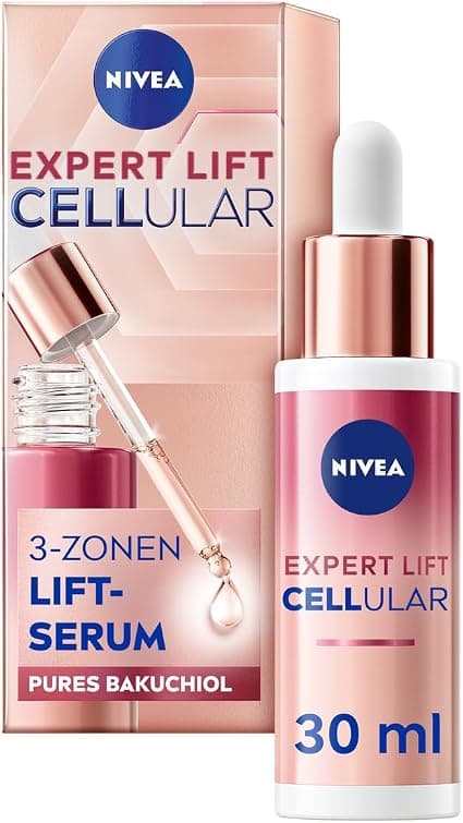 NIVEA CELLULAR Expert Lift Bakuchiol Firming Serum for Face, Neck and Neckline - Firming Face Serum with Bakuchiol as a Gentle Alternative to Retinol (30ml) - Image 1