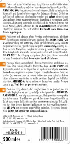 SONAX XTREME Polish+wax 3 (500 ml) pour surfaces peintes ternes et abîmées avec protection durable | Réf: 02022000-810 - Image 4