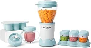 nutribullet Baby Blender Electric Small Containers for Children, BPA Free, Power 250 Watts, NBY100, White/Green