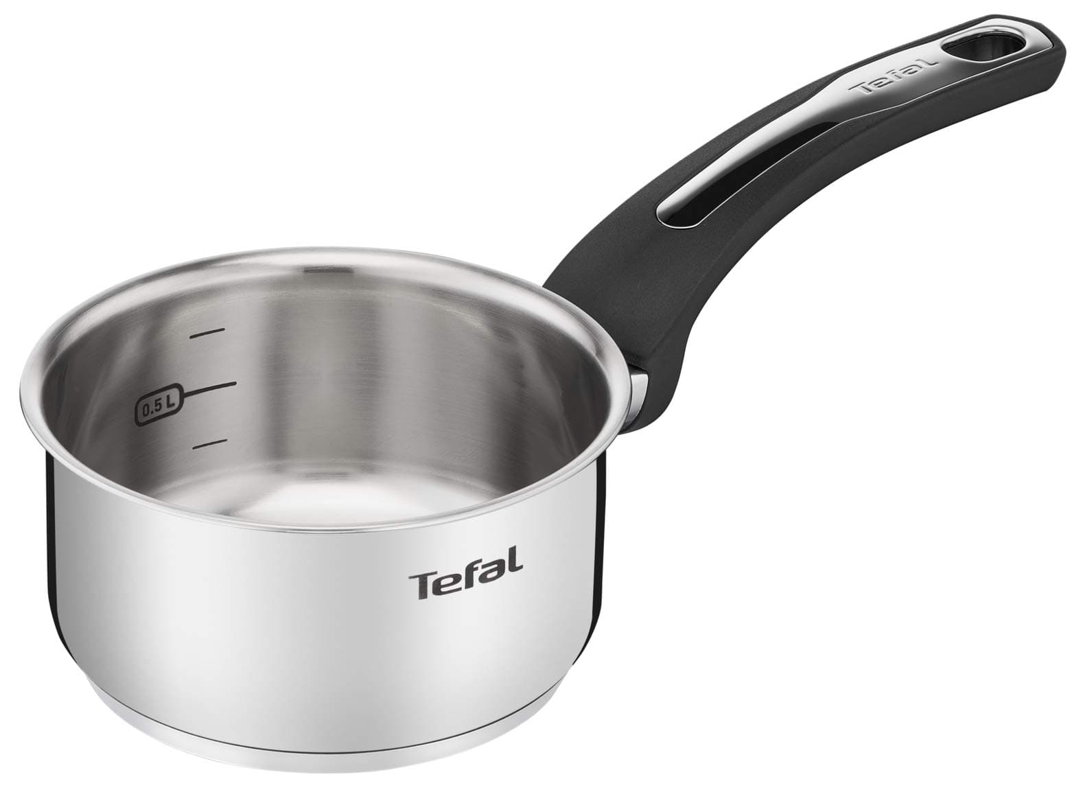 Tefal Tefal Emotion E3012704 Saucepan 14 cm Stainless Steel, Thick Base for Even Heat Distribution, Elegant Design, Sturdy Handle, Induction