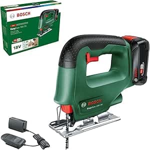 Bosch EasySaw 18V-70 cordless jigsaw (2.0 Ah battery, 18 volt system, with 1 jigsaw blade, AL 18V-20 charger, in a box)