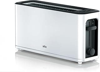 Braun HT3100WH 1 Slot Toaster with 7 Burnishing Levels White, 1000