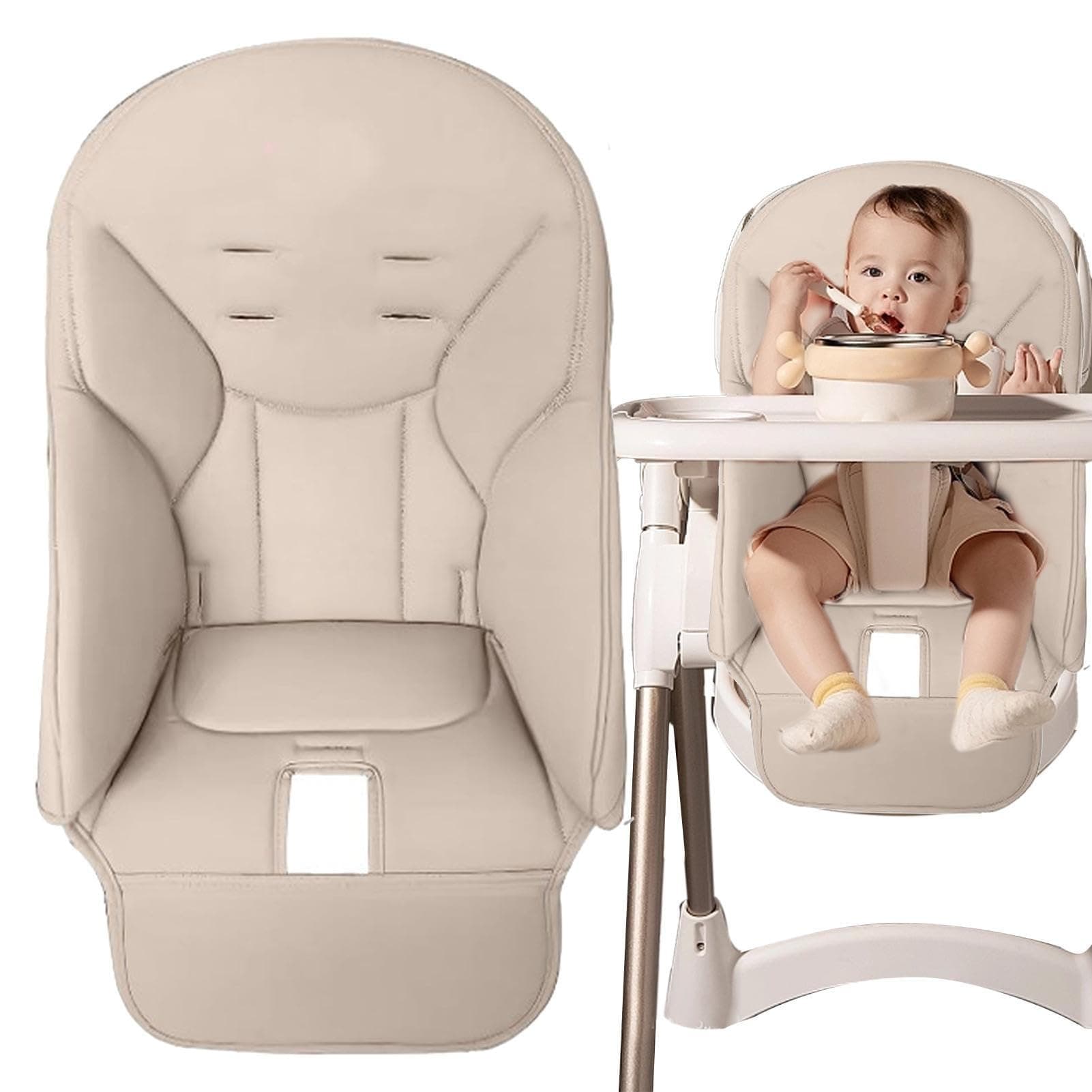 Kaxenig Baby High Chair Cover Dining Chair for Baby Chair in PU Leather | Soft Seat Cover with Padding Siesta Zero3, Peg Perego, Etc - Image 1