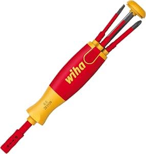 Wiha LiftUp Electrician Insulated Bit Holder Screwdriver with 6 Slim Bits (38613)          [Energy Class A+]