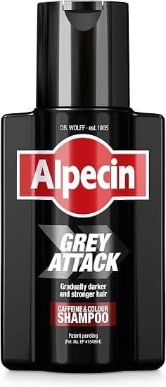 Alpecin Grey Attack Caffeine & Caffeine Color Shampoo 200ml Gradual Hair Darkening Hair Color Result 2-3 Weeks Prevents Hair Loss - Image 1